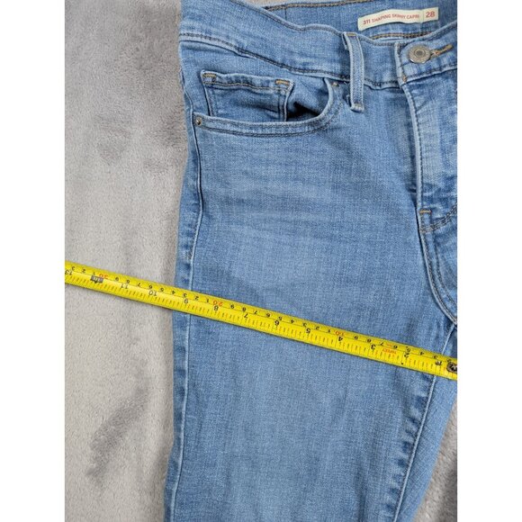 Levis 311 Shaping Skinny Capri Jeans Womens Size 28 Black Streetwear Casual - Picture 9 of 11